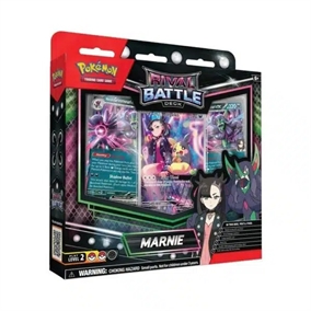 Pokemon TCG Rival Battle Deck Marnie box art and accessories